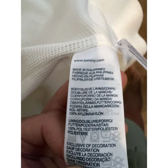 Tommy Hilfiger Water Hooded Windbreaker Jacket Men's M Medium White - Picture 5 of 5